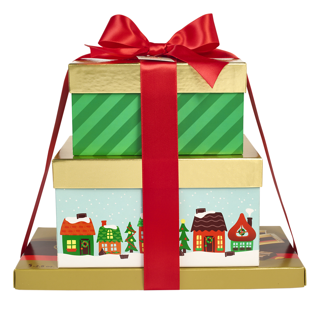 Heartwarming Holiday HERSHEY'S Milk Chocolate Fan Gift Basket Box