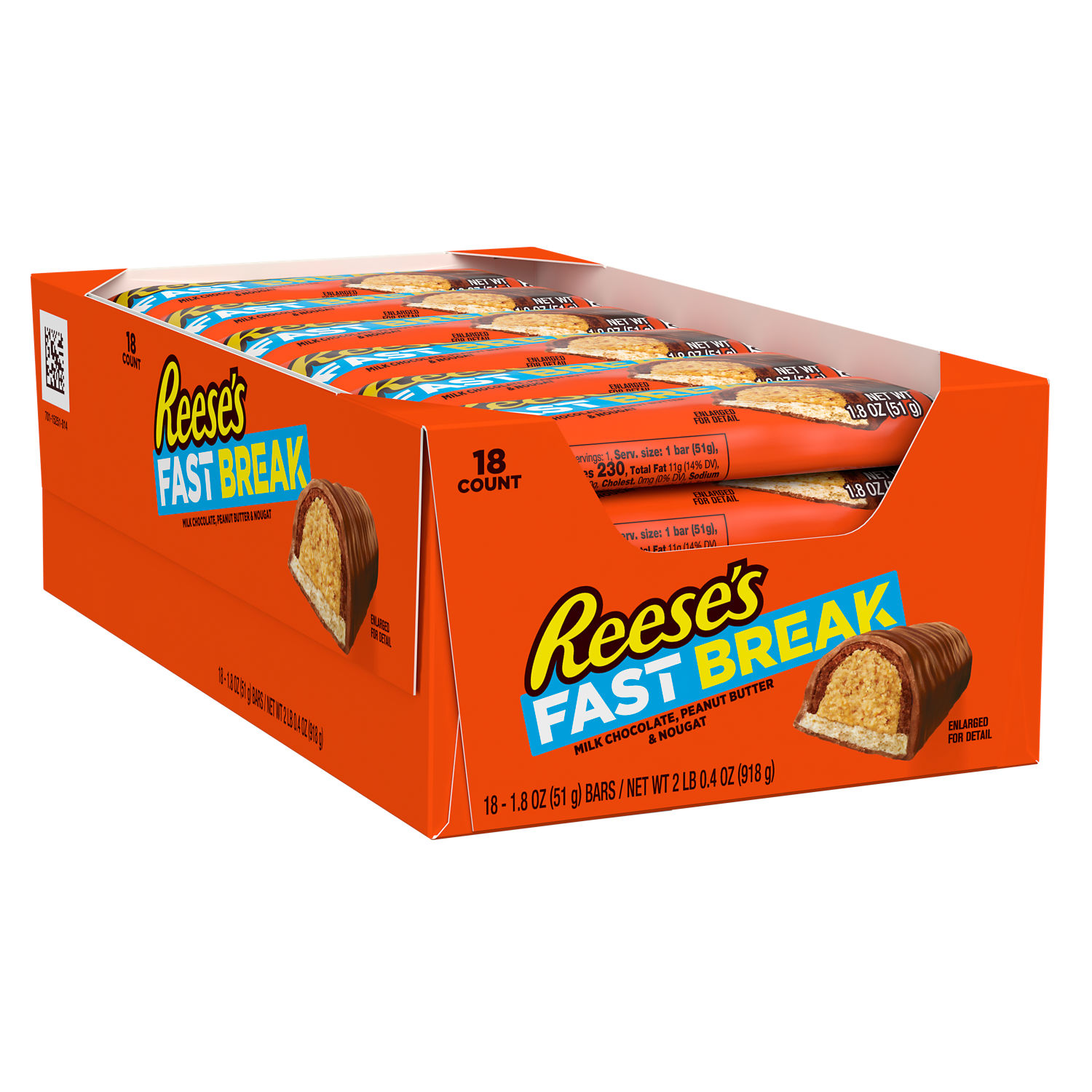 REESE'S FAST BREAK Milk Chocolate Peanut Butter Standard 1.8oz Candy Bar