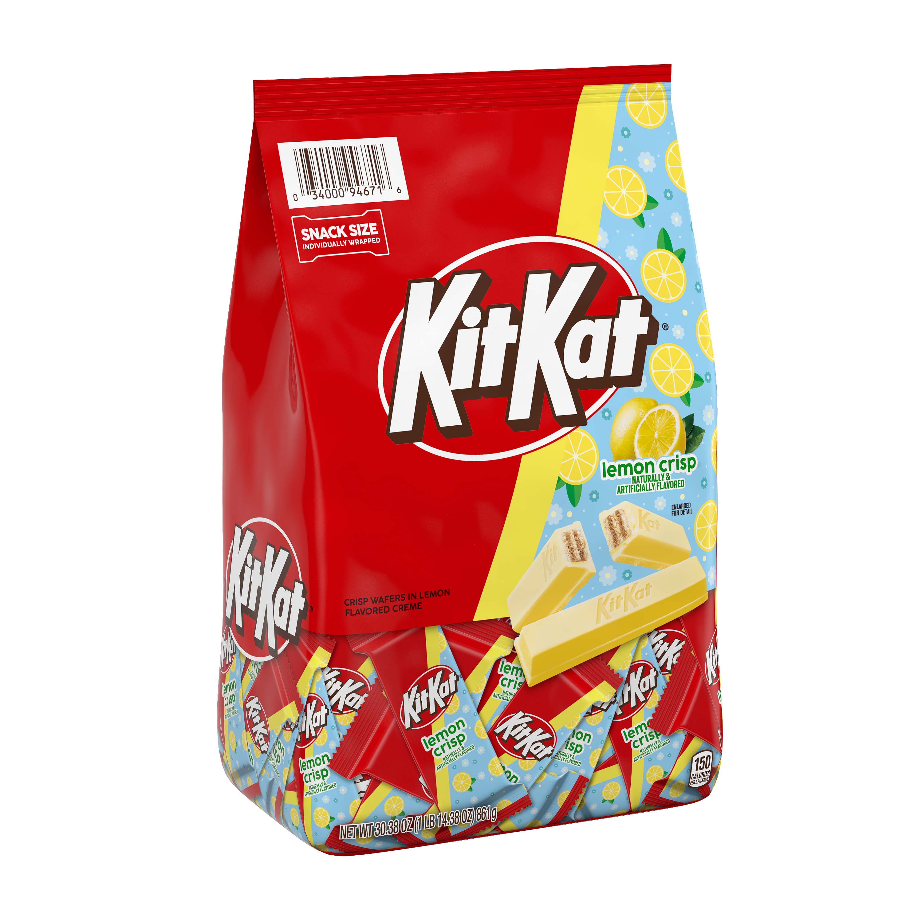 KIT KAT® Lemon Flavored Creme Wafer Snack Size, Party Size Candy