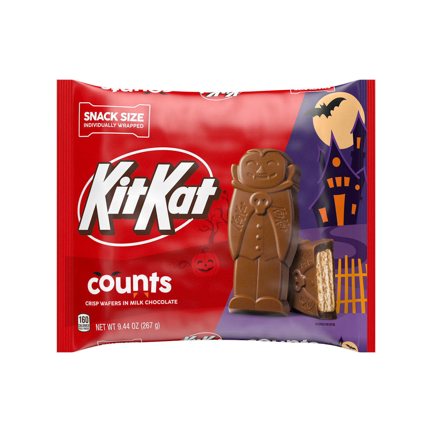 KIT KAT® Milk Chocolate Wafer Snack Size Halloween Counts, 9.44oz