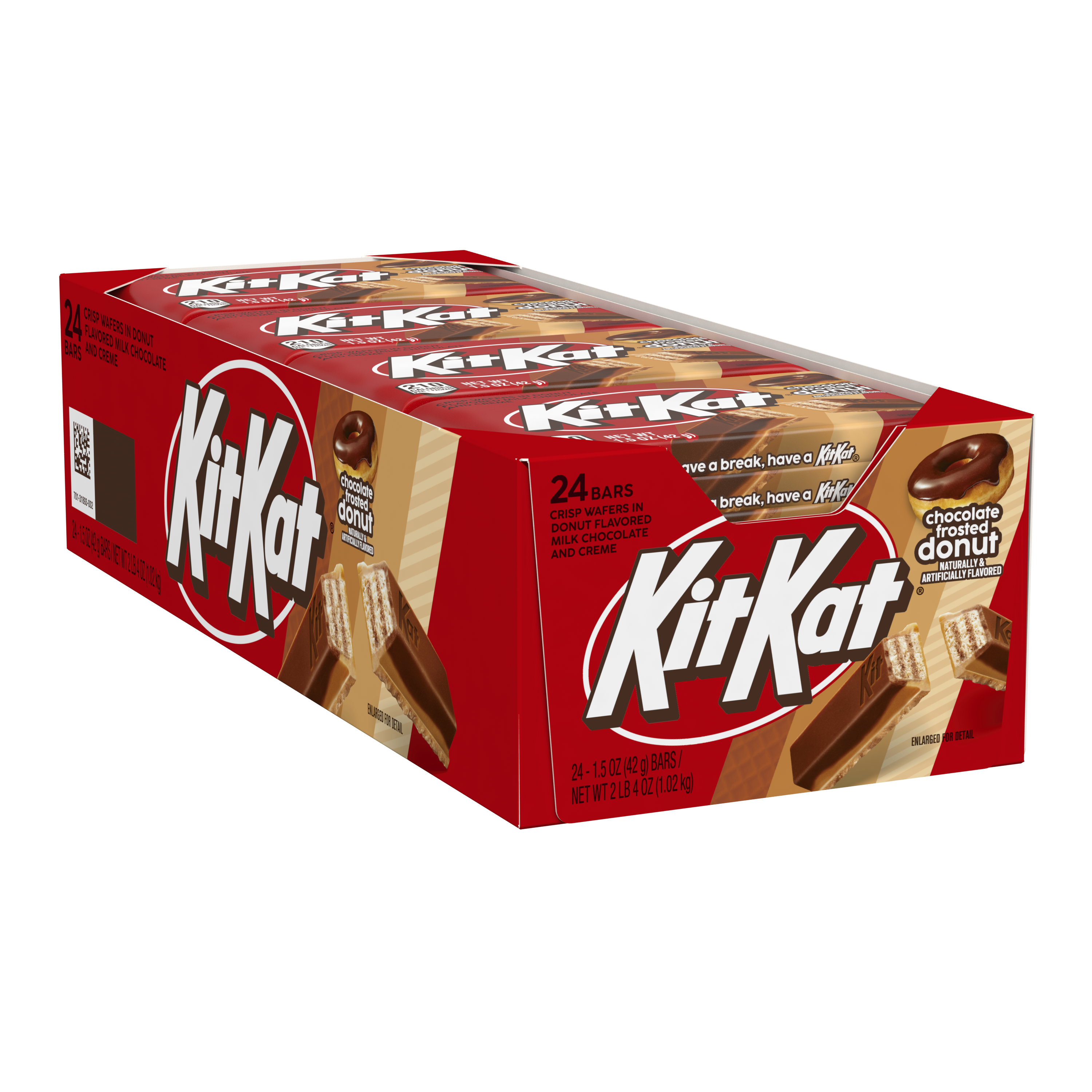 KIT KAT® Chocolate Frosted Donut Wafer Candy Bars, 1.5oz (24 Count)