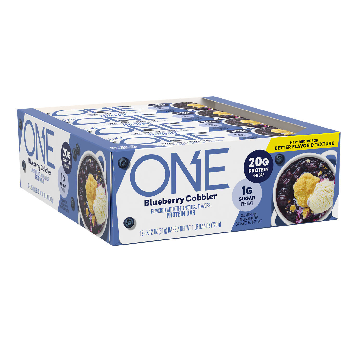 ゴブリン/ザ・ドープ・ウェイ ONE Blueberry Cobbler Flavored Protein Bars, 2.12 oz (12 Count)