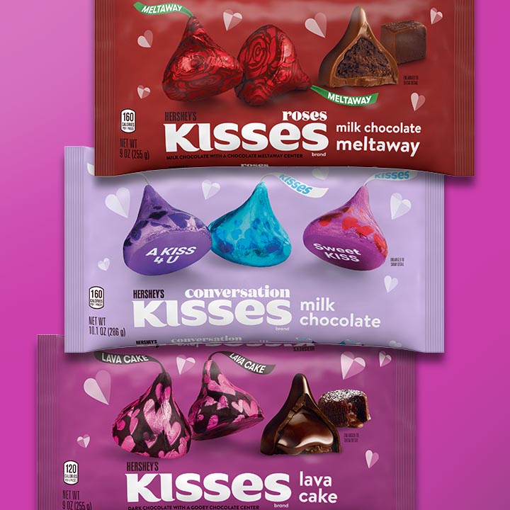 Variety of HERSHEY’S KISSES Valentine’s Day Candies
