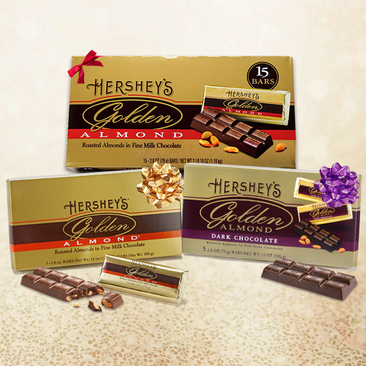 Variety of HERSHEY’S GOLDEN ALMOND Bar Boxes