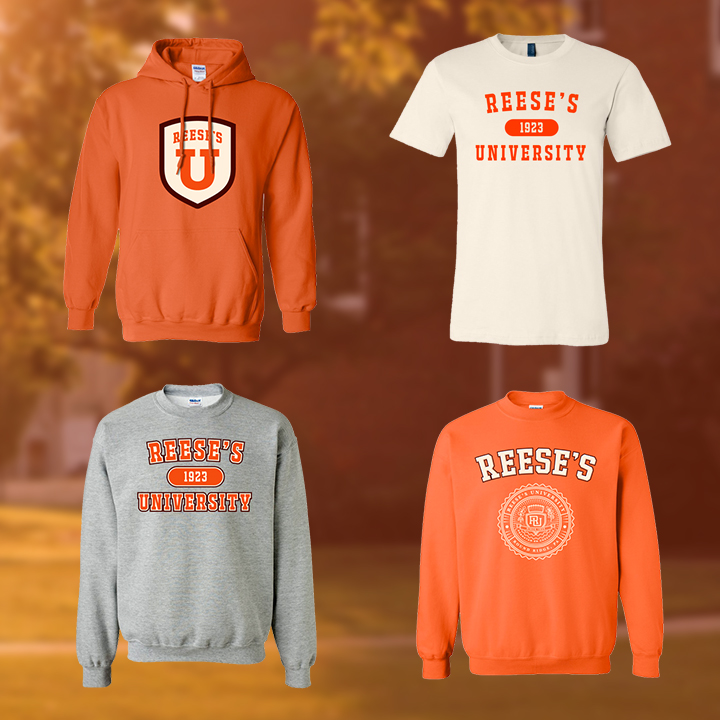 Assortment of REESE’S University apparel